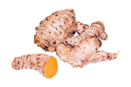 turmeric nature isolated on white backgroundの写真素材