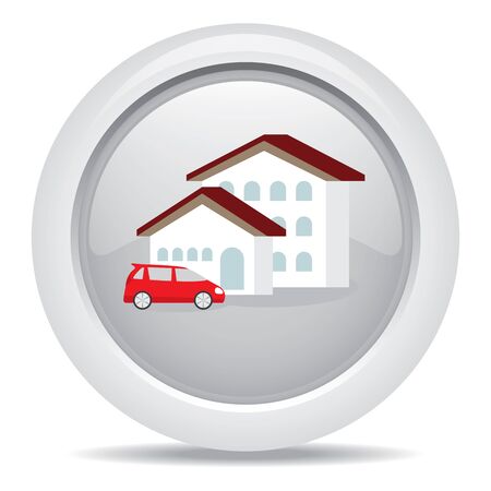 symbol  icon dream luxury house and car, business conceptのイラスト素材