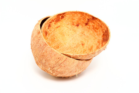 coconut shell isolated on white background