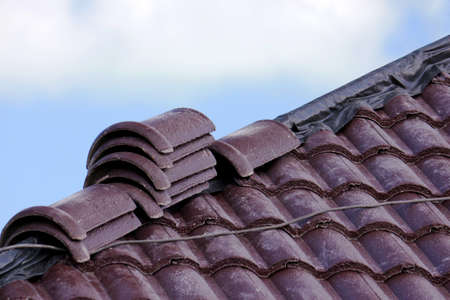 Construction of the roof house pattern texture background