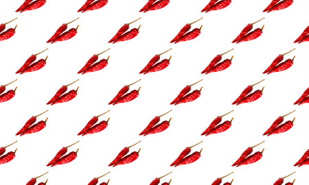 dried chili pattern seamless backgroundの写真素材