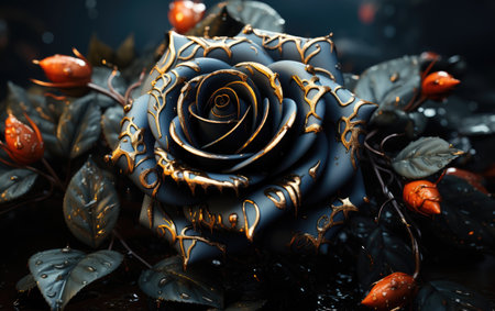 Black Rose background 8kの素材