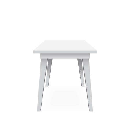 Classic wooden white chair without back.のイラスト素材