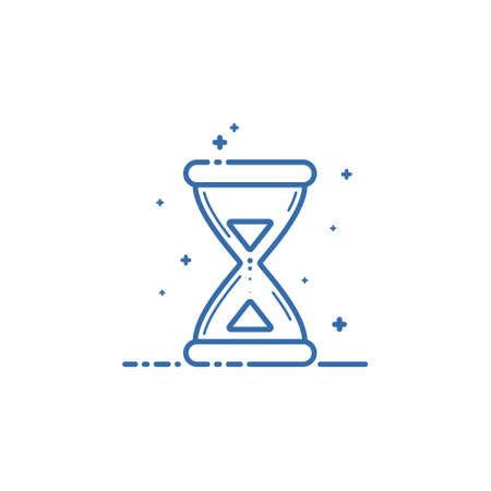 Hourglass icon. Vector illustration Flat linear designのイラスト素材