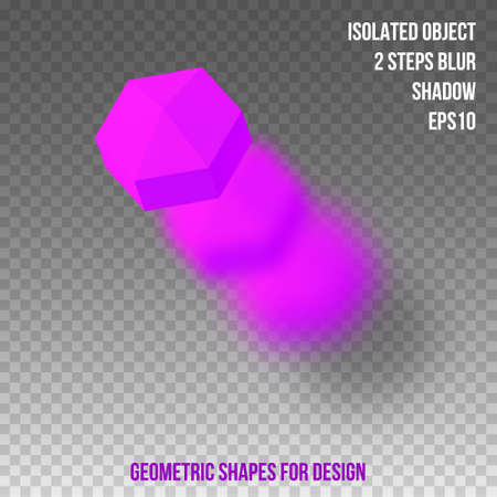 Geometric element for design. Isolated object with blur and shadow. 3D vector.のイラスト素材
