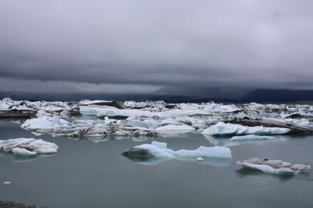 Jokulsarlon, glacier landscapes in Iceland.の写真素材