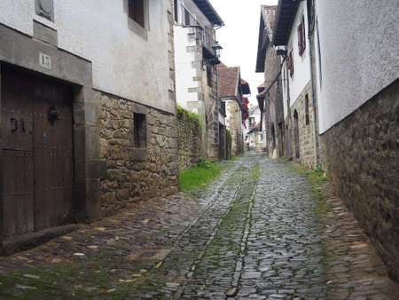 Ochagavia, town located in the Navarrese Pyrenees. Spain.の写真素材