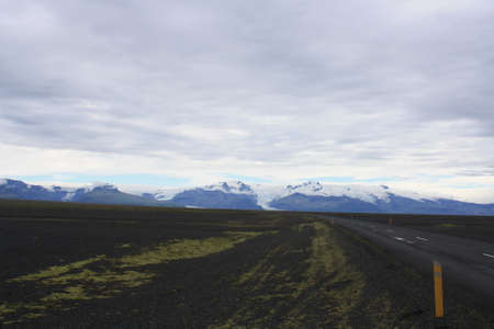 Iceland, unusual landscapes, with spectacular waterfalls and glaciers.の写真素材