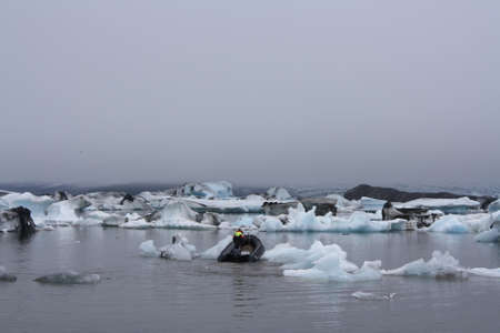 Jokulsarlon, glacial lake in southern Iceland.