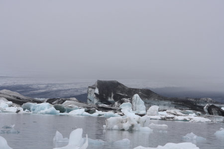Jokulsarlon, glacial lake in southern Iceland.