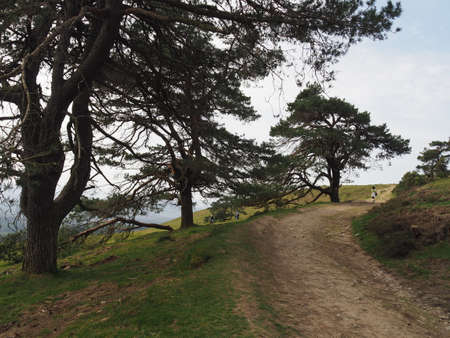 Mount Saibi, hiking trail in the Urkiola Natural Park. Spain.