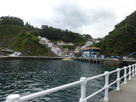 Cudillero, Asturian municipality with a beautiful seaport. Spain.の写真素材