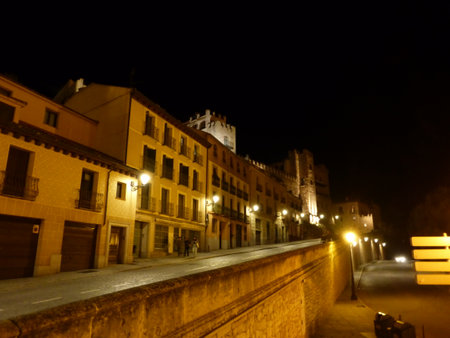 Segovia, with its beautiful Roman aqueduct. Spain.の写真素材