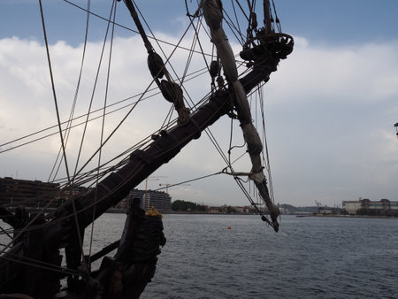Exhibition of classic and old boats in Portugalete. Spain.