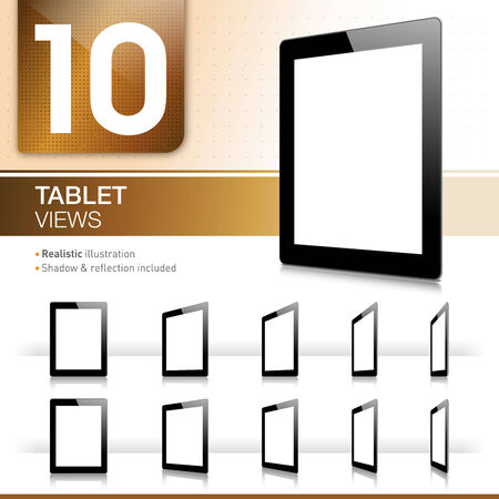 10 Tablet Views - Realisticのイラスト素材