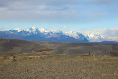 Chu steppe, a wonderful place on the border of Mongolia and the Altaiの写真素材