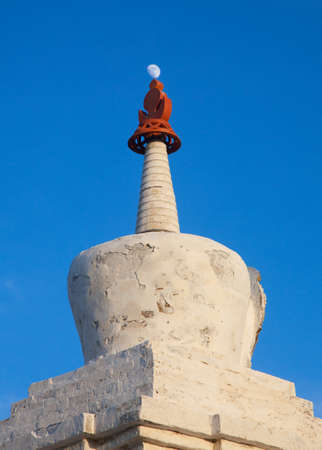 Buddhist monastery Erdene Zu in the steppes of Mongoliaの写真素材