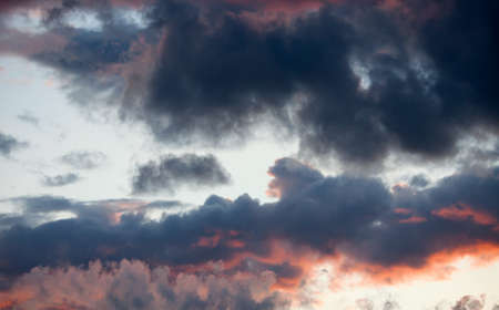 clouds in the sun at sunset