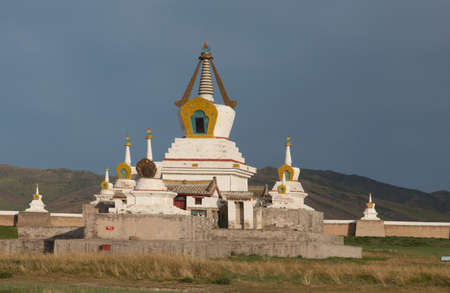 Buddhist monastery Erdene Zu in the steppes of Mongoliaの写真素材
