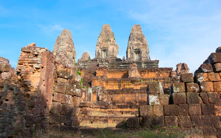 Ancient Hindu temple in Cambodia in the area Siemreapの写真素材