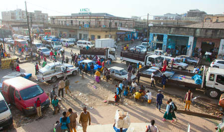 ETHIOPIA ADDIS ABABA,DECEMDER 23,2013.The largest African market-Merkato  in Ethiopia Addis Ababa December 23, 2013のeditorial素材