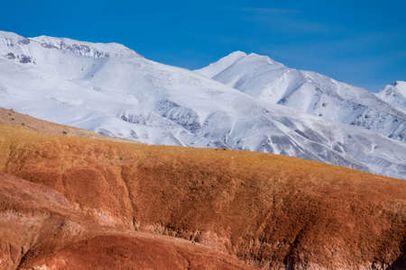 Clay red canyon in the mountainsの写真素材