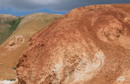 Background of red clay, the real desert.  soilの写真素材