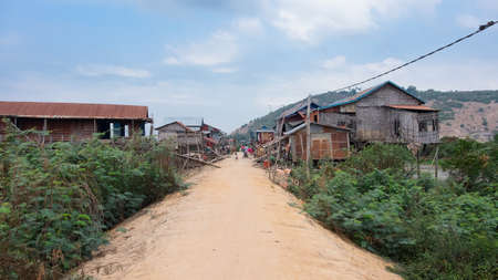 Typical village in southeastern Asia in Cambodiaのeditorial素材