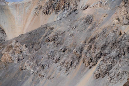 Multi-colored mountains of sedimentary rocksの写真素材