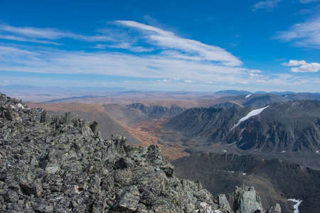 River valley in the high mountainsの写真素材