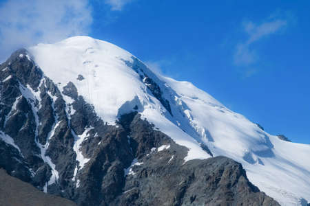 Dzhaniiktu sacred peak in the Altai Mountains in Central Asiaの写真素材