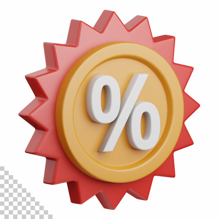 3d rendering discount isolated useful for ecommerce, shopping and business online designの写真素材
