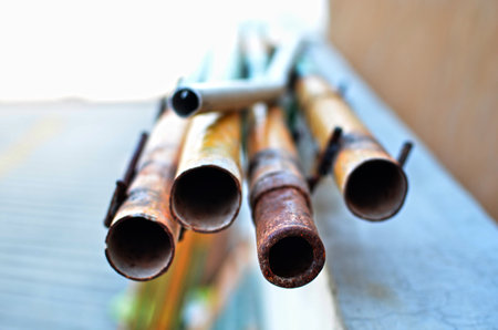 Corrotion pipe unuseの写真素材