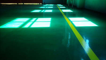 Atmospheric Shot of Sunlight Beams Passing Through a Window and Casting Bright Light on the Floor