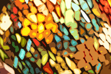 Abstract of Tiffany-style lamp posterized