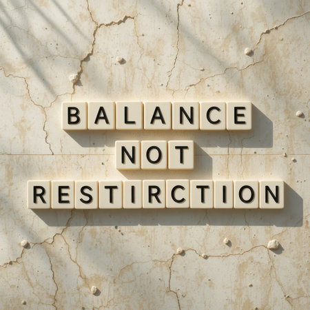 This image features a motivational art message that emphasizes the contrast between balance and restriction. The clean design enhances the inspiring philosophy, ideal for personal development themes.の素材