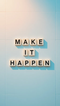 Stylish wall art featuring a motivational quote in minimalist design. Perfect for enhancing inspiration in personal or professional spaces. Ideal for home or office decor.の素材