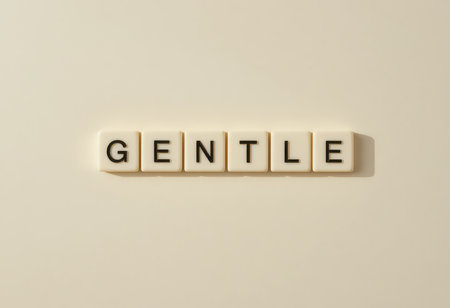 A soft and serene representation of the word "gentle," showcased through minimalistic design. Ideal for conveying calmness and soothing messages in various projects.の素材