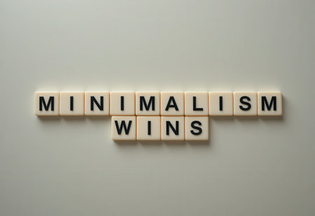 This image showcases the powerful message "Minimalism Wins" in a clean, simple design. Perfect for promoting concepts of simplicity and modern aesthetics.の素材