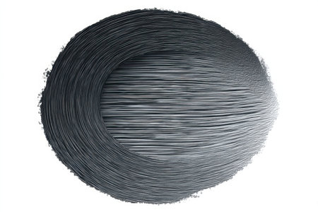 This artwork features a smooth gray brush stroke, creating an abstract design. The flowing lines and elegant shape add a contemporary touch, perfect for various creative projects.の素材