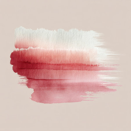 A captivating watercolor artwork featuring soft brush strokes in red and white, ideal for adding a touch of elegance to any creative project or interior space.の素材