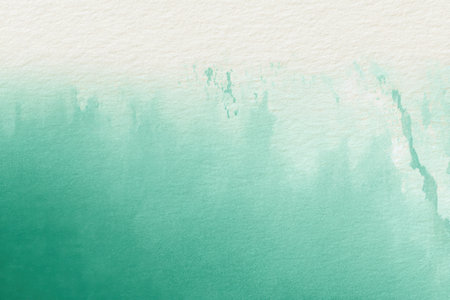 This soft green watercolor abstract background features a beautiful gradient and subtle texture, perfect for artistic projects, designs, or decoration.の素材