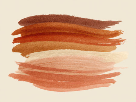 This image features a beautiful array of warm earthy colors in smooth brush strokes, perfect for artistic backgrounds and creative projects. Ideal for design inspiration!の素材