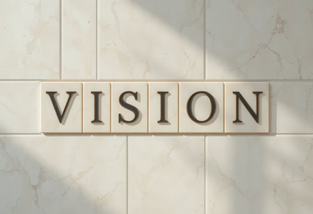 This image features an elegant tile wall showcasing the wordの素材