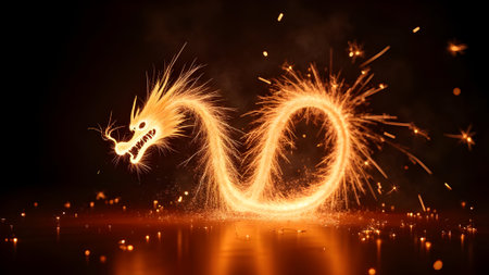 Creative New Year 2019 concept with sparkler and bokeh lights. 3D Renderingの素材