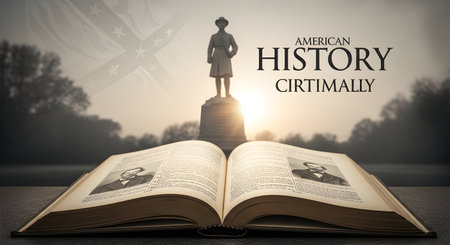 An open book with a silhouette of a man standing on the top of it.の素材