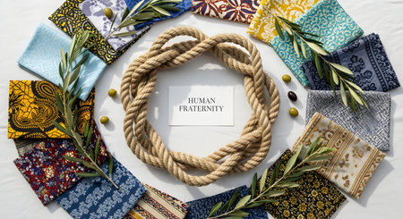 Wedding invitation card mockup with a rope on the bedの素材