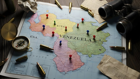 Navigation concept. Map, compass, map and map of the worldの素材