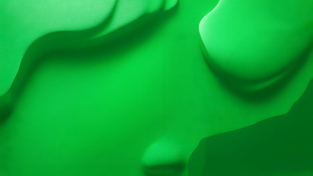Green abstract background with some smooth lines in it (close-up shot)の素材