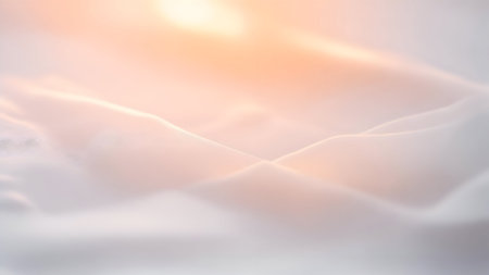 Abstract blurred background of white fabric with soft focus and bokehの素材